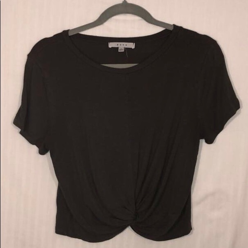 olive green crop top
